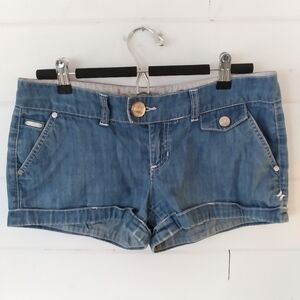 Hurley lightwash rustic/ slightly worn look & feel roll cuff jean shorts size 5
